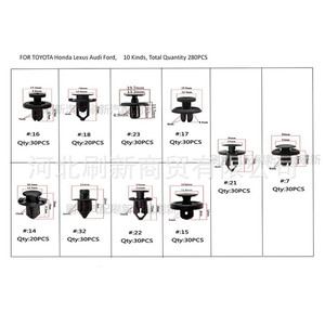 Plastic Car Fender <b>Bumper</b> Fastener <b>Clips</b> 280Pcs General Purpose For Repair And Replacement Auto Trim Retainer Positioners - Product Image 4