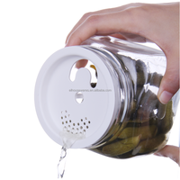 En gros, Bocal Mason amélioré pour la mise en conserve des cornichons, avec couvercles hermétiques, bocal transparent pour cornichons, couvercle filtrant, bocal de fermentation pour cornichons