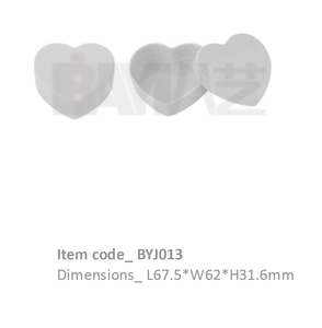 Estuches Cosméticos Vacíos Rosados con Espejo, Forma de Corazón, para Polvo Compacto, 12g 13g - Product Image 2