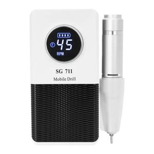 Lima y pulidora de uñas eléctrica pequeña y práctica de 0-45000 RPM con múltiples enchufes (EE. UU./Reino Unido) y almacenamiento USB, herramienta de manicura. - Product Image 4