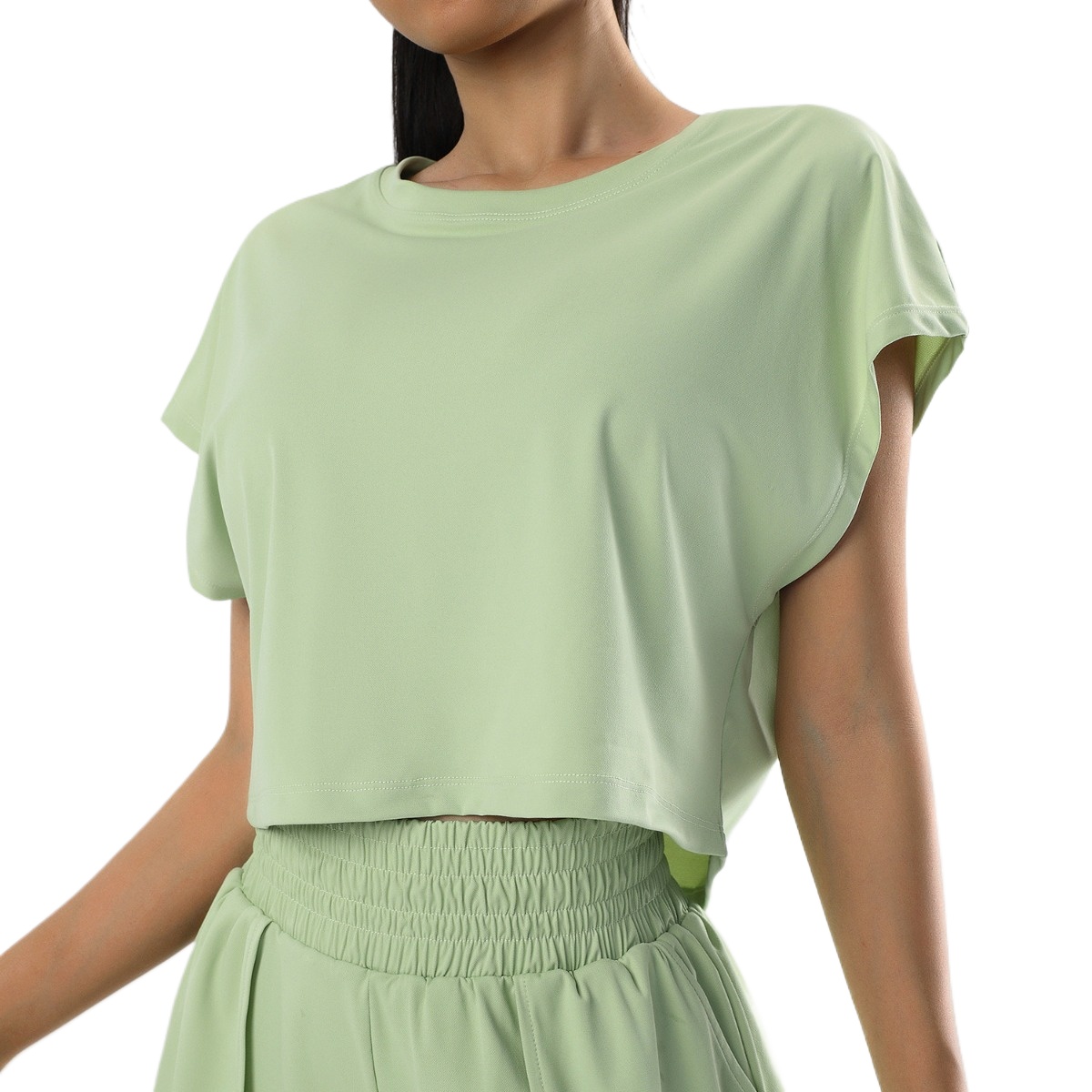 Casual Simple Sports Yoga Wear T-shirt Women Loose Breathable Short Sleeve Outdoor Running Quick Dry Top