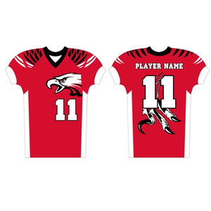 Camisetas de Fútbol Americano Personalizadas Más Vendidas, Cortas, 100% Poliéster, Protección UV, Diseño Personalizado para tu Equipo o Club, Venta al por Mayor - Product Image 2