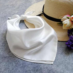 シルクハンカチスカーフ100% 100% シルクシルクバンダナブランクサテンスカーフDIY用 - Product Image 4