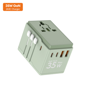 Vina PD 35W AC 2500W trên toàn thế giới cắm đa chức năng du lịch Power Adapter với USB và Type-C thông minh USBC sạc du lịch Bộ chuyển đổi - Product Image 3