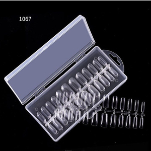240pcs 12 punte del chiodo di dimensione copertura completa acrilico unghie finte testa rotonda Gel morbido punte sottili di arte del chiodo - Product Image 1