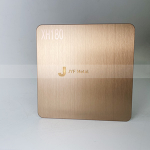 Plaque en acier inoxydable M32 décorative JIS 201 304 316 Rose Red Gold Sapphire N°4, finition brossée, pour pliage, découpe et soudage - Product Image 2