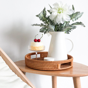 Storage Tray Rattan Rattan Huangtu Vietnam Natural Woven Serving Storage Tray Rectangle Large Rattan Tray