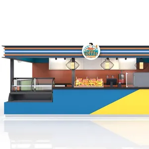 कस्टम आइस क्रीम दूध शॉपिंग मॉल फास्ट फूड काउंटर डिजाइन के लिए रस कियोस्क
