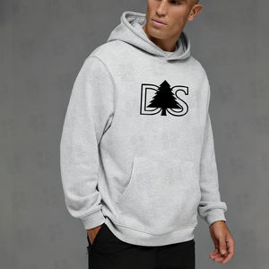 Sweat-shirt à capuche pour homme en molleton gris, mélange de coton et de polyester, doux et chaud, de haute qualité, vente en gros, fabricant de sweats à capuche personnalisés - Product Image 3