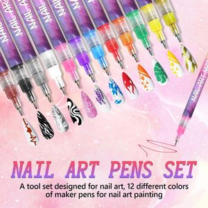 ปากกาเขียนเล็บ NOVISON ขนาด 0.5 มม. สำหรับงานศิลปะบนเล็บ 12 สี กันน้ำ หมึกอะคริลิค ใช้กับกระดาษ ไม่ลบเลือนได้ เหมาะสำหรับมืออาชีพ ใช้ในร้านเสริมสวย - Product Image 4