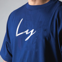 T-shirts personnalisés surdimensionnés en coton 100% tricoté et imprimé pour hommes, vêtements de sport et de fitness avec logo sur le devant
