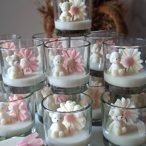 Nến thơm sáp đậu nành hình gấu bông nhỏ, thủy tinh borosilicate, MSDS/CE, quà tặng ngày Valentine - Product Image 1