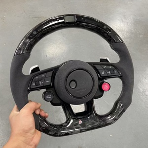 Volante de fibra de carbono forjado de alta gama con iluminación LED y cuero, compatible con <span class=keywords><strong>Audi</strong></span> A3/A4/A5/A6/A7/A8/Q5/Q7/<span class=keywords><strong>TT</strong></span>/RS3-RS6/B8B9/C7C8 - Product Image 4