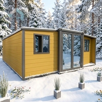 Unité de conteneur extensible moderne de 30 pieds, maison en acier préfabriquée, conteneur habitable avec fenêtres à rupture de pont thermique, anti-corrosion, montage rapide