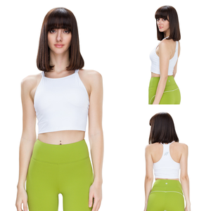 हॉट सेलिंग सेक्सी महिलाओं के योग ब्रा पर्यावरण के अनुकूल उच्च समर्थन सरल फ्रंट लुभावनी खेल फिटनेस जिम कसरत लंबी लाइन कंधे - Product Image 4