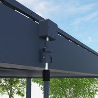 Pièces détachées pour pergola bioclimatique moderne de balcon, accessoires de connexion, cadre thermolaqué, lamelles latérales fixes pour gazebo