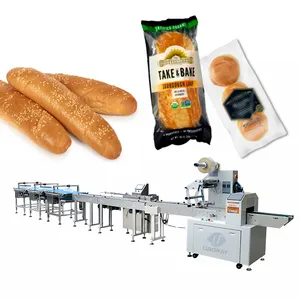 Automatic mooncake cake oat chocolate maamoul bread flow packing machine