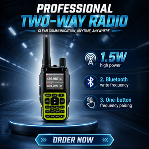 Walkie-talkie 5W con accoppiamento di frequenza a un pulsante, scrittura di frequenza BT, comunicazione a lunga distanza UHF VHF fino a 1-5 <span class=keywords><strong>chilometri</strong></span> - Product Image 1