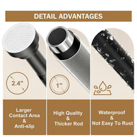YIJIALE Barra de Tensión Alta de Acero Inoxidable de 1 Pulgada (110-190 cm) para Cortina de Baño, Baja Tasa de Defectos, Venta al Por Mayor
