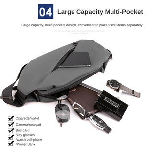 <span class=keywords><strong>2023</strong></span> logo personnalisé randonnée téléphone sac banane sport course étanche en nylon fronde simple épaule bandoulière sacs de poitrine pour homme - Product Image 3