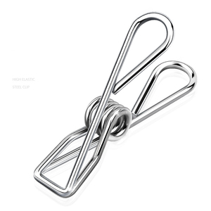 رف تجفيف معلق من الفولاذ المقاوم للصدأ مع 20 مشبك جوارب ملابس داخلية مناشف حمالات صدر ملابس أطفال نباتات هواء زهور عشبية - Product Image 4