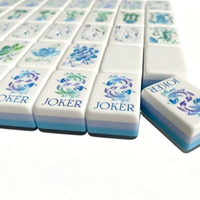 Venta al por mayor de fábrica: Juego de Mahjong americano de lujo moderno y portátil de 4 capas con 160 fichas acrílicas grabadas