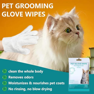 Hot Popular Pet Cleaning Gloves Handle <b>Dog</b> Cat Custom Pet Cleaning Tool Pet Cleaning Gloves - Product Image 4