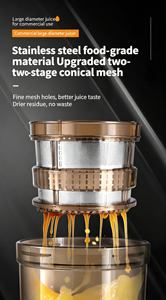 Extracteur <span class=keywords><strong>de</strong></span> jus à froid professionnel pour oranges, citrons, gingembre, tout en acier inoxydable, séparation des résidus - Product Image 6