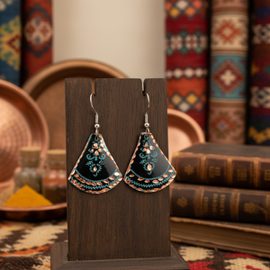 Hand Made Turkish Designed Copper <b>Earring</b> from Turkey - Product Image 2