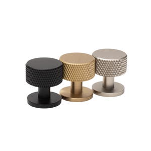 Solid <strong>Brass</strong> Modern Durable Eco-Friendly Knob Handle Knurled Design Bathroom Dresser Wardrobe <strong>Drawer</strong> Cabinet Door <strong>Pull</strong> - Product Image 3