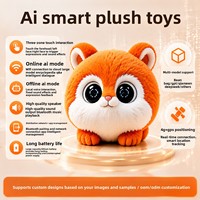 Peluche interactive de 20 cm avec IA, motif petit chat orange, en coton PP, personnalisable pour enfants