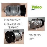 Kompresor Valeo TM21 Baru Asli OE: Z0006445 Body 24V 8PK 137mm Kapasitas Tinggi Pendingin untuk AC Bus Penumpang