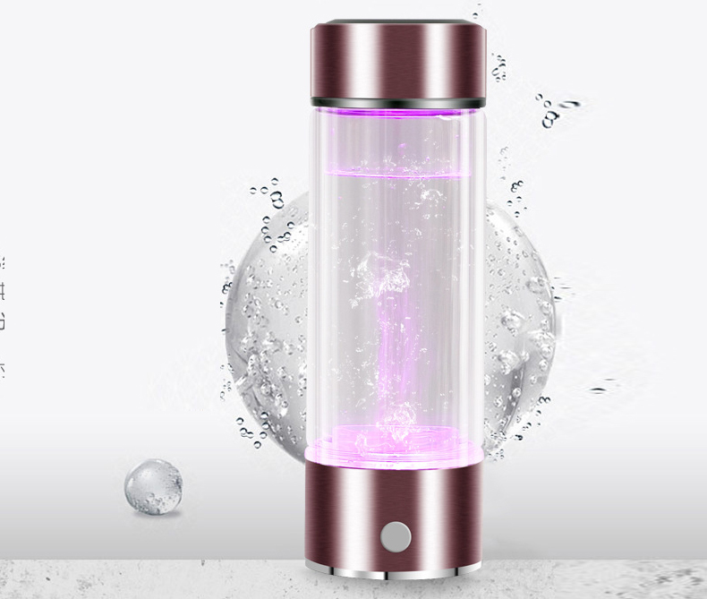 Hotsale 400ML SPE PEM LED Portable Sans Chlore Résiduel D'ozone Riche En Hydrogène Générateur D'eau Ioniseur Bouteille