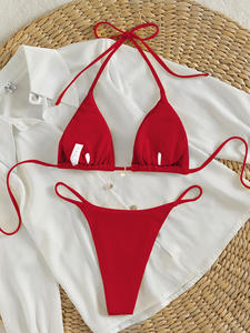 Conjunto de Bikini Sexy de Dos Piezas con Estampado para Mujer, Venta al por Mayor de Fábrica, Traje de Baño con Estampado para la Playa - Product Image 5