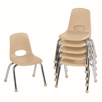 Chaise empilable en métal pour tout-petits, sièges en plastique pour enfants, mobilier Montessori pour maternelle, garderie, école maternelle, salle de classe, espace d'activités