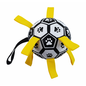Pelota <span class=keywords><strong>de</strong></span> Fútbol <span class=keywords><strong>de</strong></span> Juguete con Asas <span class=keywords><strong>de</strong></span> Agarre y Diseño <span class=keywords><strong>de</strong></span> Huellas <span class=keywords><strong>de</strong></span> Patas para Jugar al Tira y Afloja <span class=keywords><strong>en</strong></span> Exteriores, Jardín o Playa - Product Image 2