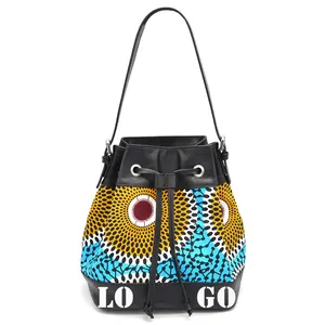 2021 Fashion Latest Sac A Main Femme African Ankara Fabric Tote Bags Crossbody Canvas Purse Women Top Handle Handbags