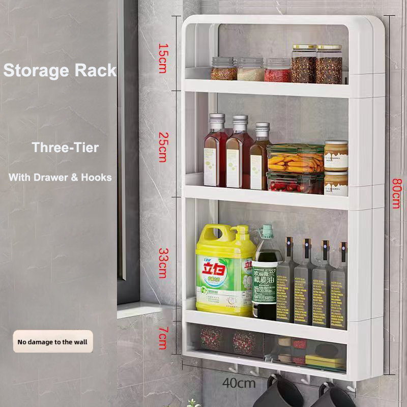 Beige - 3 niveles con gancho y cajón