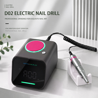Ponceuse à Ongles Électrique Professionnelle Portable Rechargeable Sans Fil 45000 tr/min 20W, Machine de Manucure, Stylo Ponceur, Polisseuse Silencieuse