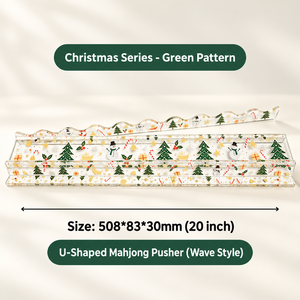 Règle de Mahjong en Acrylique Écologique et Durable de 20 Pouces en Forme de U avec Bord Ondulé pour 4 Joueurs – Mahjong Américain - Product Image 5