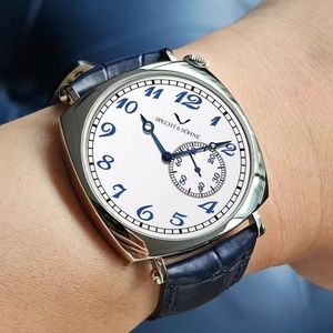 1921 Classic 38MM Men's Automatic <b>Mechanical</b> <b>Watch</b> Sapphire Crystal Vintage <b>Watch</b> Leather Strap 50M Waterproof - Product Image 2