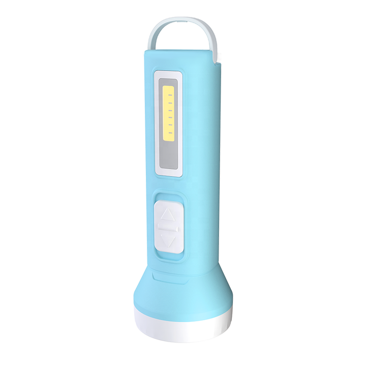 2022 CH117 cob side lighting plastic hand flashlight recharge torch