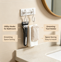 Crochets utilitaires pour salle de bain, supports muraux robustes pour serviettes, éponges, outils de toilettage et ustensiles de cuisine