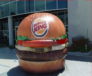 Custom 10 <span class=keywords><strong>ft</strong></span> Niflatable gastronomia giocattolo Burger Store stampo bambola gigante modelli gonfiabili pubblicità Fast Food Hamburger panini - Product Image 4