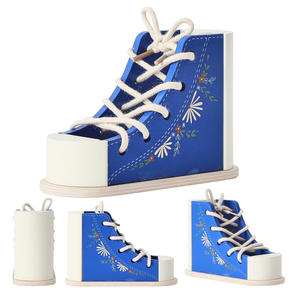 Zapatos <span class=keywords><strong>de</strong></span> madera educativos con cordones <span class=keywords><strong>para</strong></span> bebés <span class=keywords><strong>de</strong></span> 1 a 3 años, juguete cognitivo <span class=keywords><strong>de</strong></span> aprendizaje temprano <span class=keywords><strong>para</strong></span> el entrenamiento <span class=keywords><strong>de</strong></span> la motricidad fina <span class=keywords><strong>de</strong></span> la mano - Product Image 5