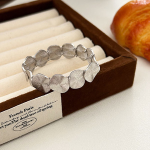 Bracelet en argent Sterling S925, patchwork circulaire géométrique, corde élastique, bijoux de mode de Style coréen pour femmes - Product Image 4