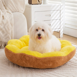 Cama para Mascotas con Diseño de Flor, Suave y Acogedora, Redonda, para Perros/Gatos, Colchoneta para Dormir en Todas las Estaciones, para Perros Pequeños - Product Image 6
