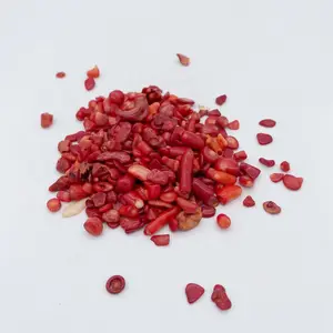 Bulk 7-11mm red circle red coral gravel stone for wholesale prices