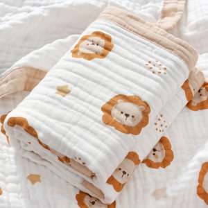 Customizable Printed 6 Layer Nursery Crib <b>Blanket</b> Bed Covers Cotton <b>Muslin</b> Baby Quilt <b>Blankets</b> for Toddlers - Product Image 2
