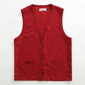 Supermarket Uniform <strong>Vest</strong> Custom Logo Printing Lightweight Polyester <strong>for</strong> Men <strong>Women</strong> High Quality Formal Style with Zipper Closure - Product Image 3